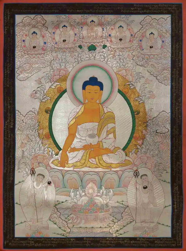 Art thangka rituel de Shakyamuni Bouddha