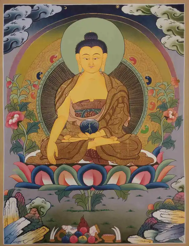 Art bouddhiste de Shakyamuni du Népal