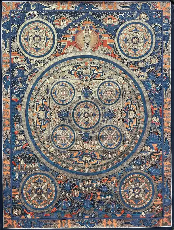 Le mandala du Bouddha de 144 cm