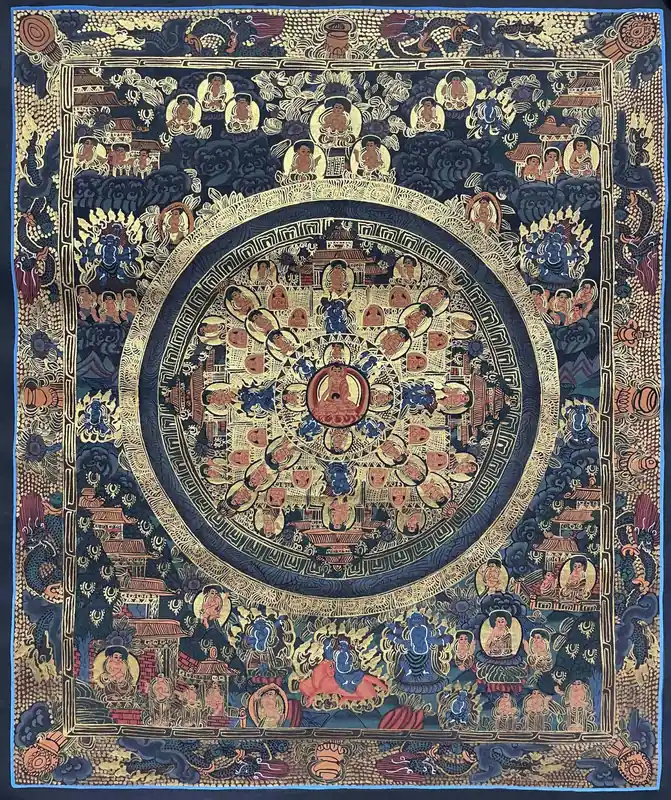 48 cm mandala bouddhiste du Bouddha