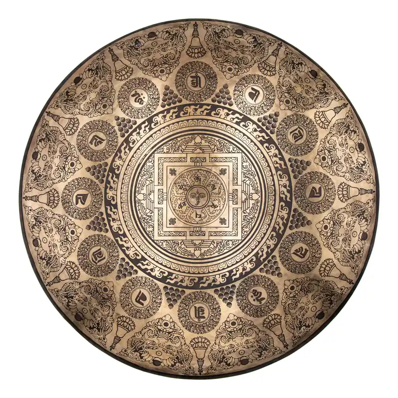 Gong avec le mandala de l’Œil du Bouddha
