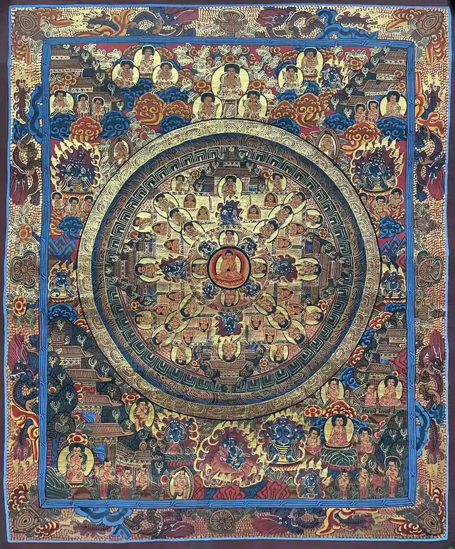 48 cm Bouddha Mandala