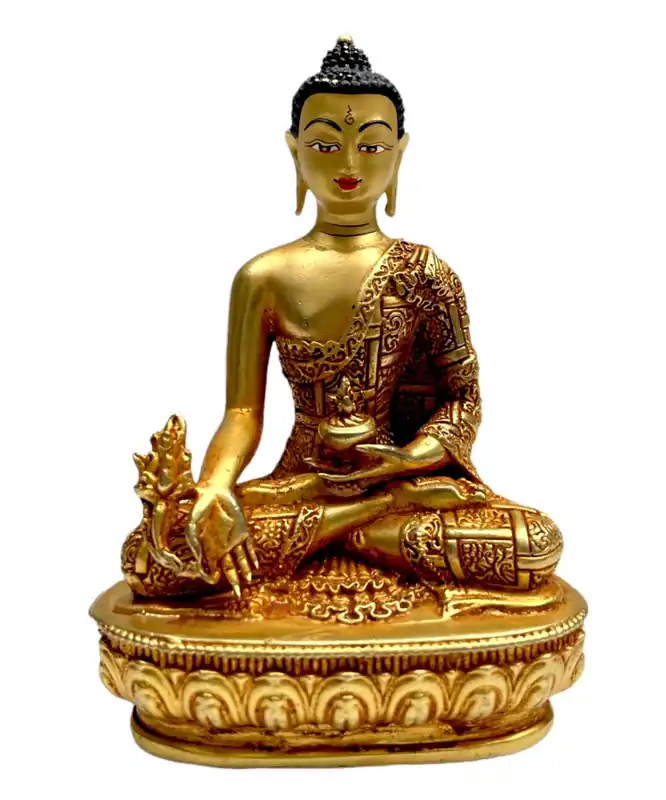 Statue bouddhiste du Bouddha de la Médecine provenant du Népal