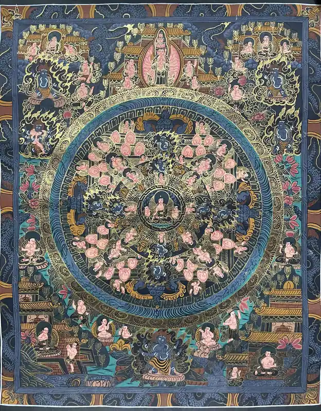 44 cm Bouddha Mandala