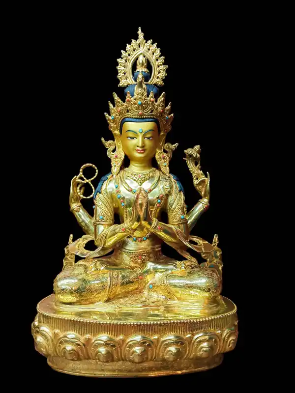 Statue de Chenrezig de 45 cm
