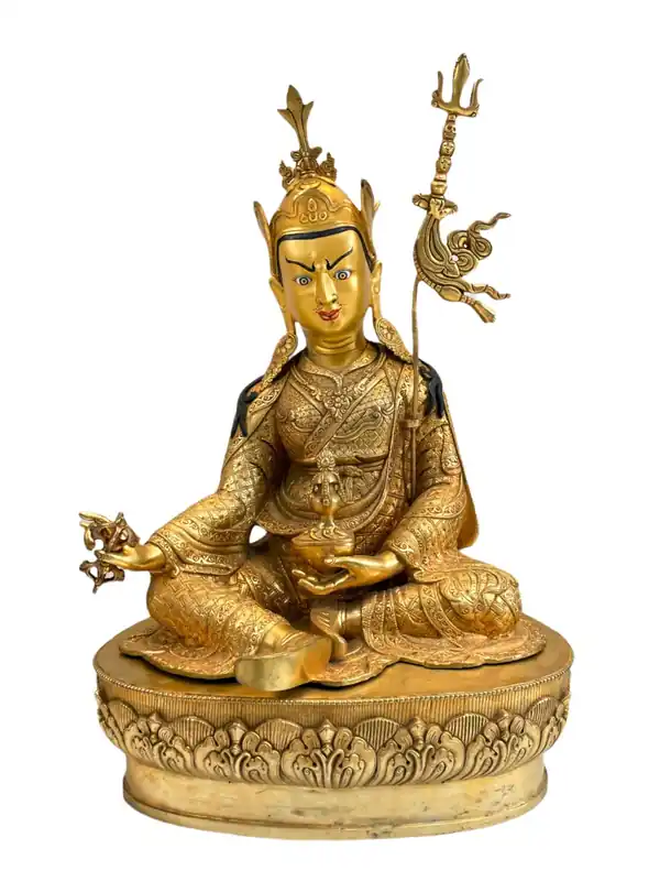 Statue tibétaine de Guru Padmasambhava provenant du Népal