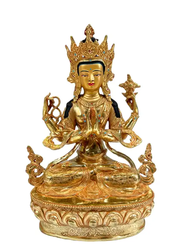 Statue de Chenrezig de 37 cm