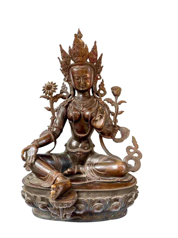 Statue rituelle du Bouddha auto-né – Tara Verte