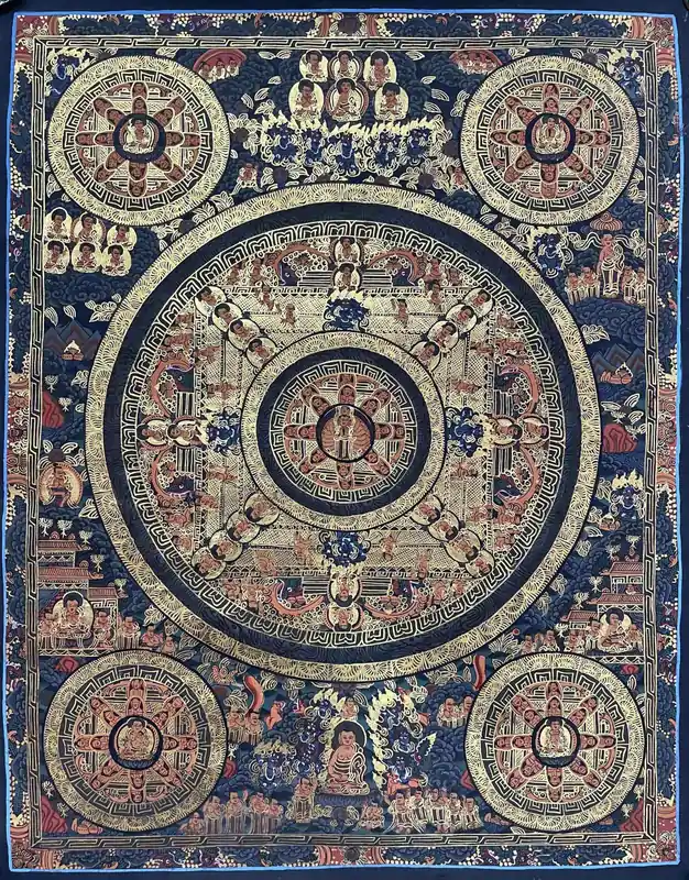 Art du pancha mandala de 50 cm