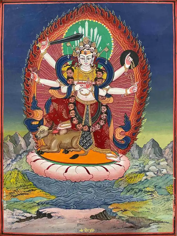 Thangka de Maheshwari Durga