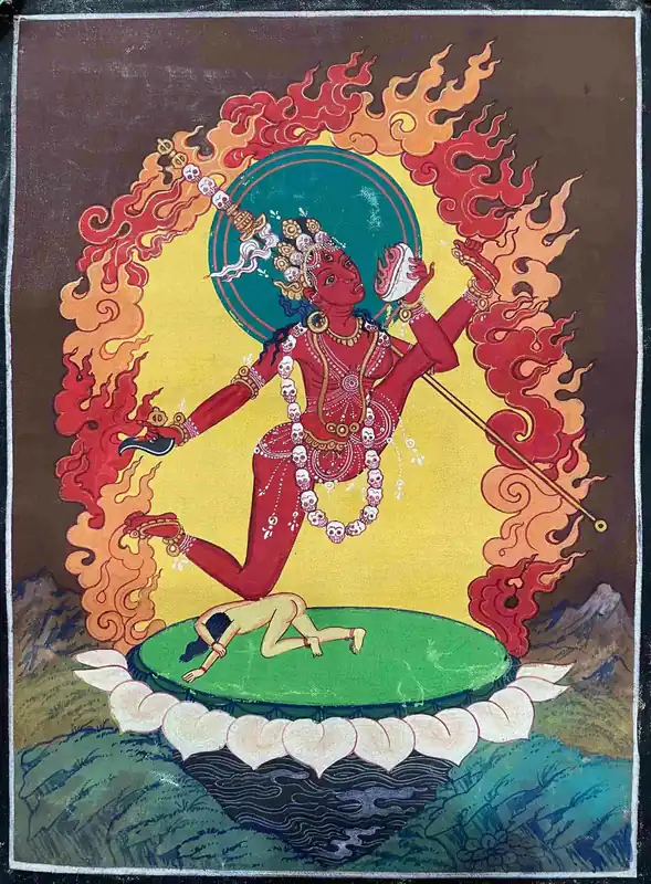 Art de la peinture tibétaine de Vajrayogini