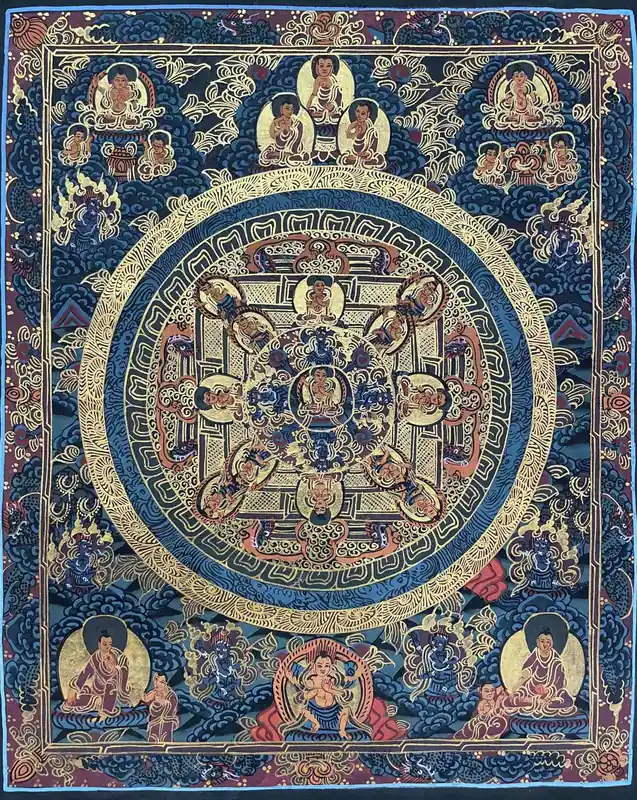 Thangka mandala tibétain de Shakyamuni Bouddha