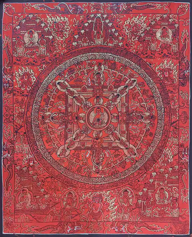 Art du mandala rituel du Bouddha Shakyamuni