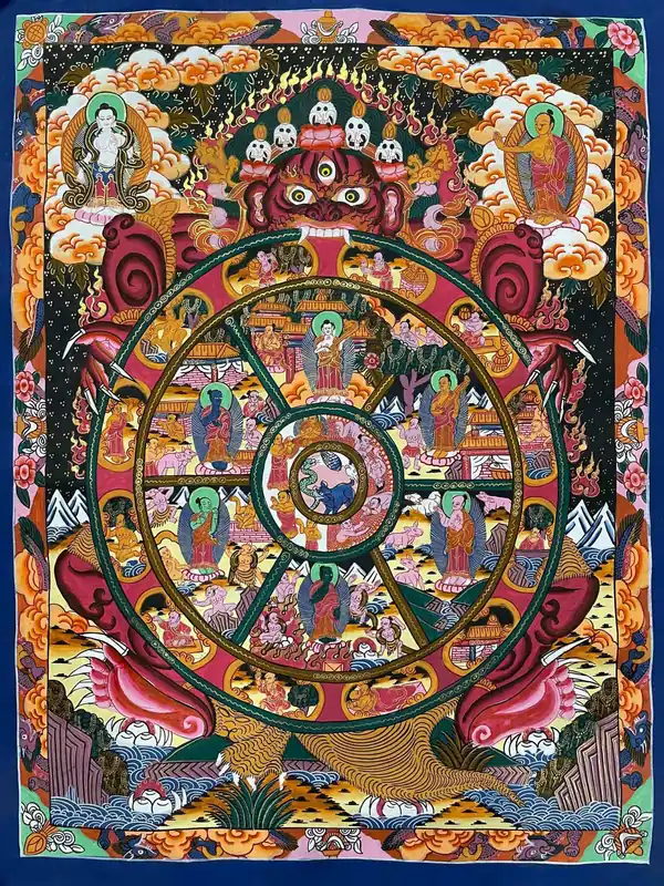 La roue du samsara dans l’art thangka