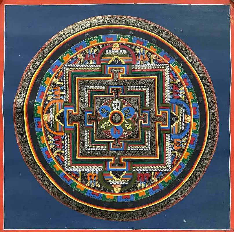 Art du mandala du Noeud sans fin