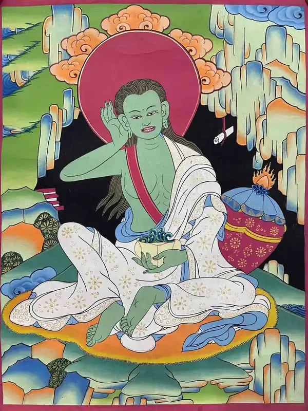 Thangka de Milarepa du Népal