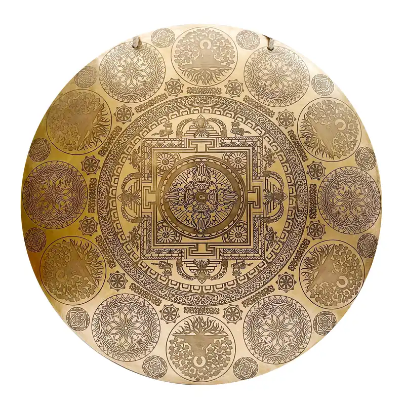 Gong à double Dorje sculpté