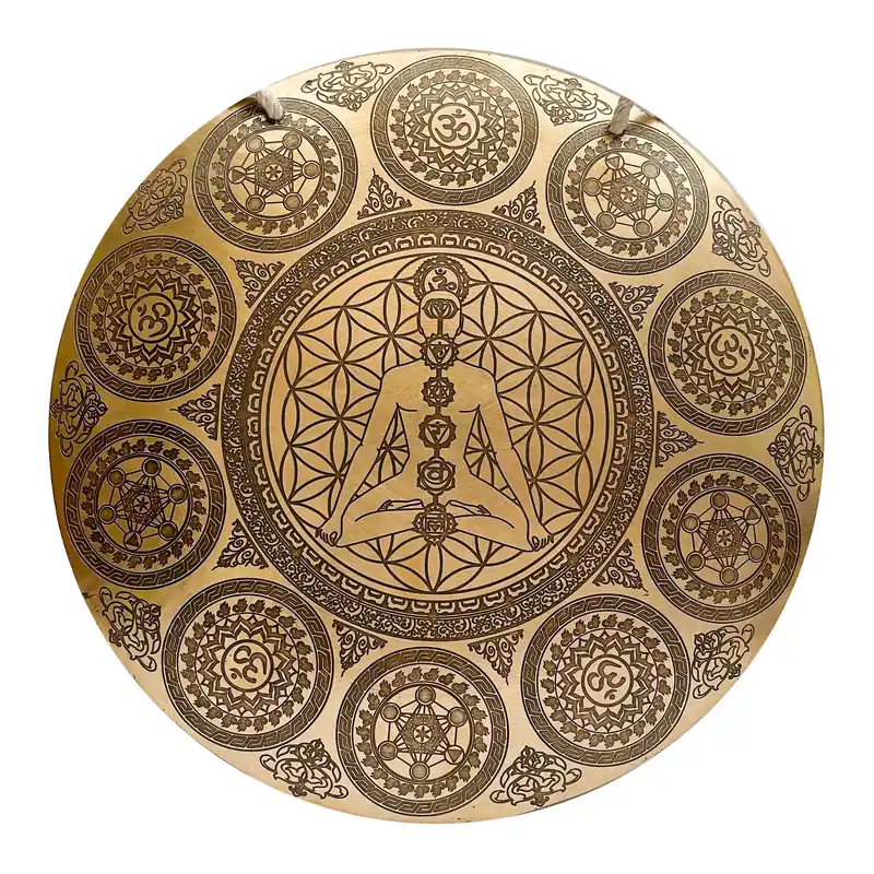 Gong sculpté des 7 chakras
