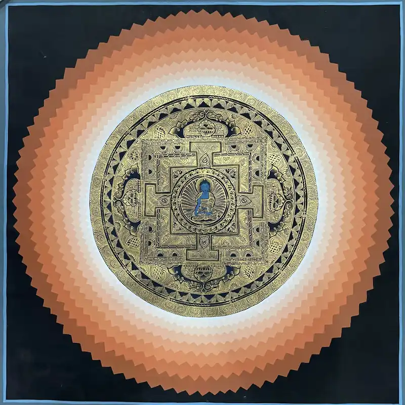 41 cm mandala traditionnel du Bouddha de Médecine