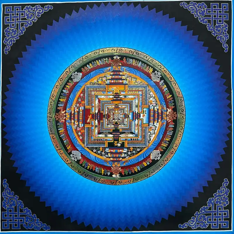39 cm Kalachakra mandala rituel