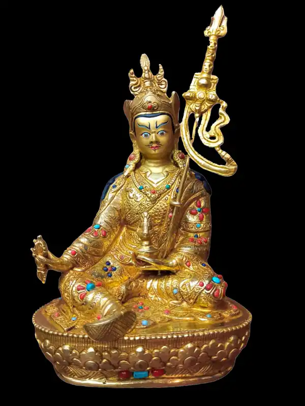 Statue de Guru Padmasambhava de 24 cm provenant du Népal