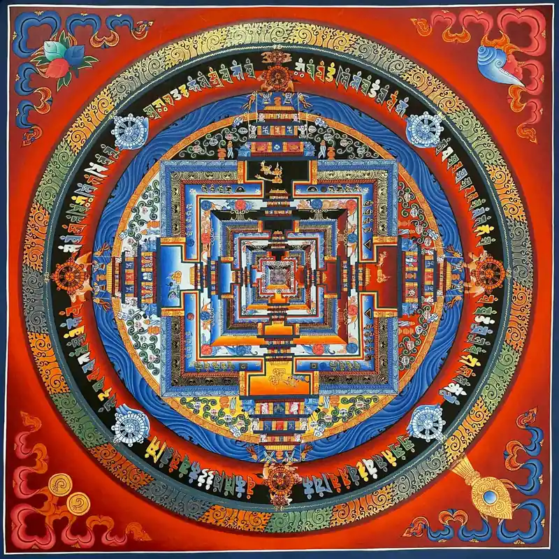 33 cm Kalachakra mandala bouddhiste