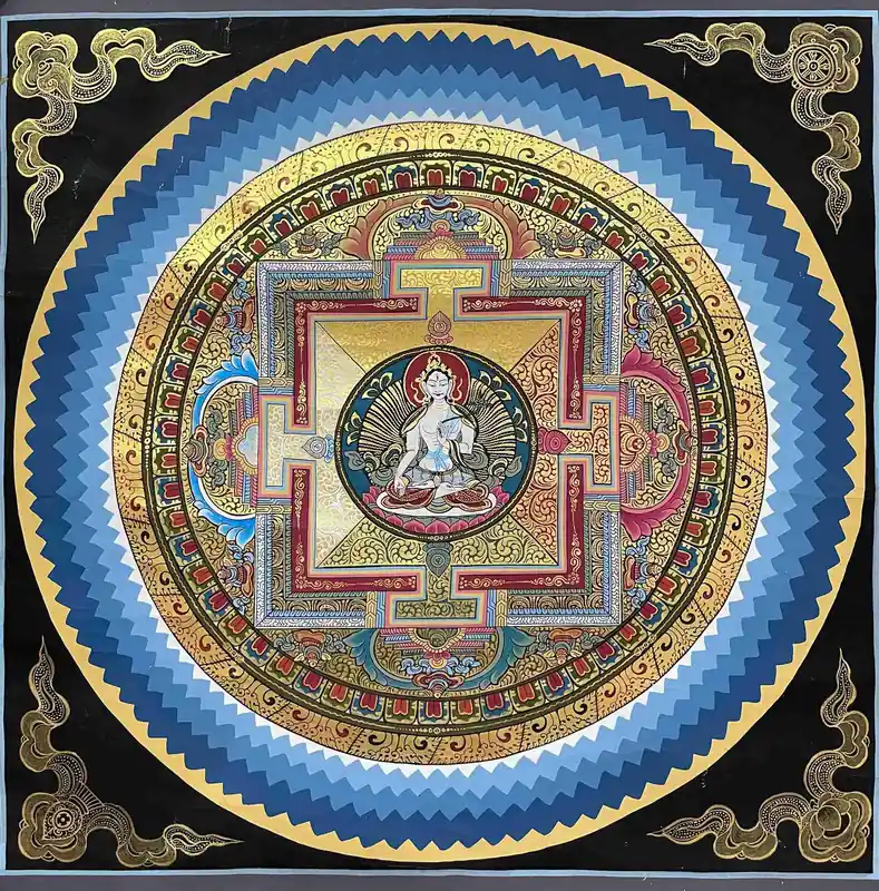 Art du mandala de la déesse Tara blanche