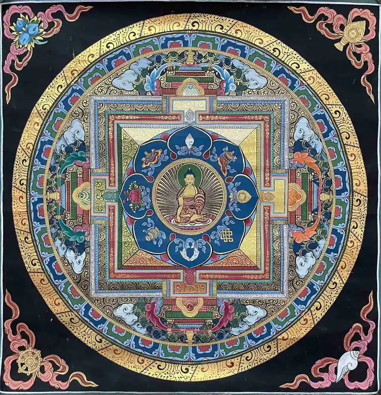 Art mandala bouddhiste de Shakyamuni Bouddha