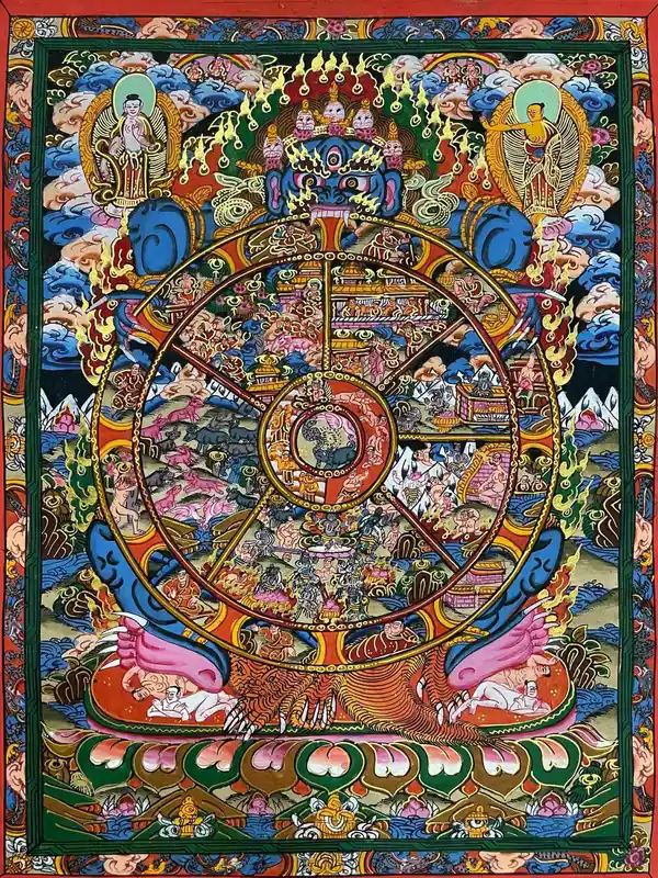Rituel de la roue de la vie Thangka