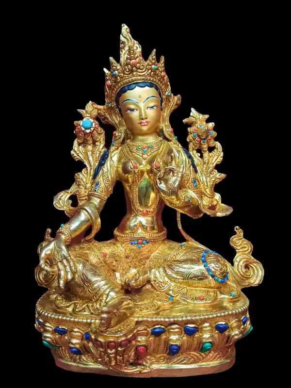 Statue de Tara verte de 24 cm