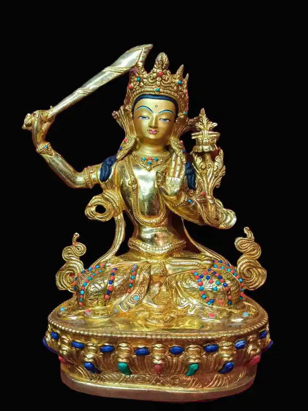 Statue de Manjushri de 24 cm