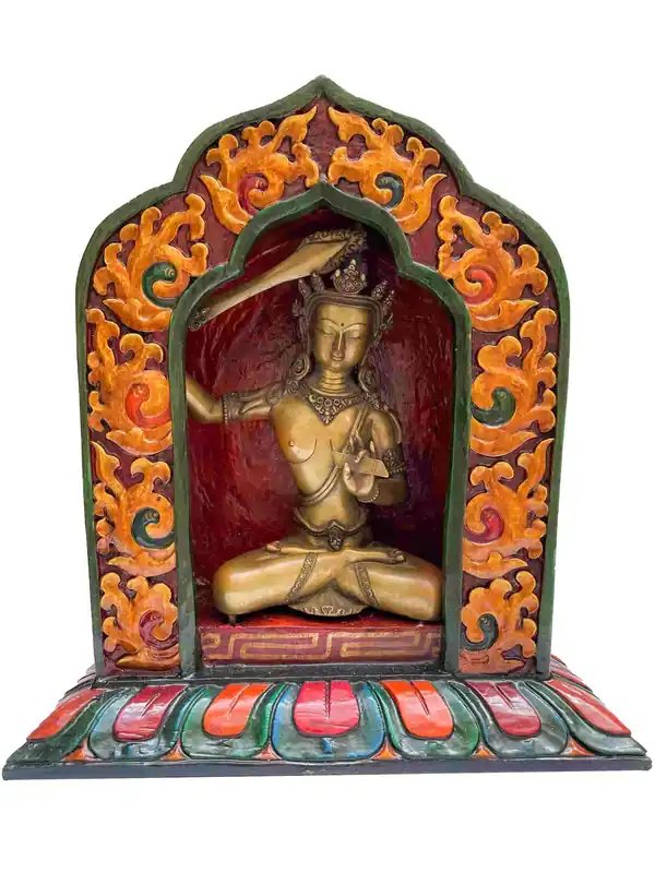 Statue rituelle de Manjushri de 38 cm