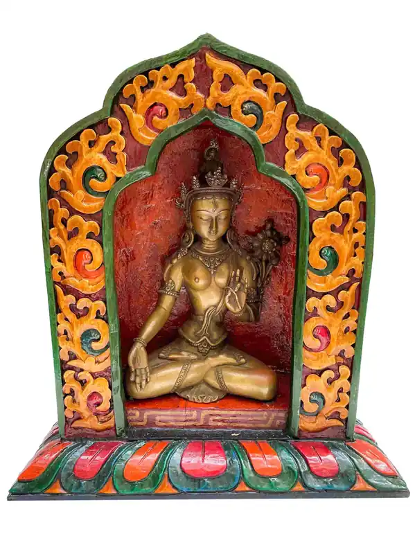 Statue de la déesse blanche Tara de 38 cm