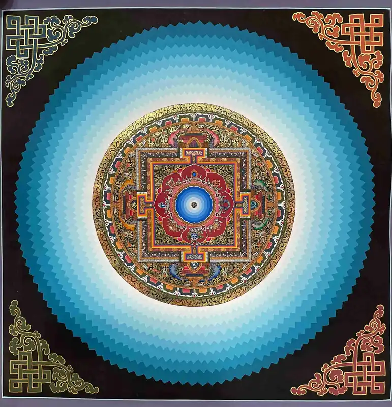 Om mantra bouddhiste mandala