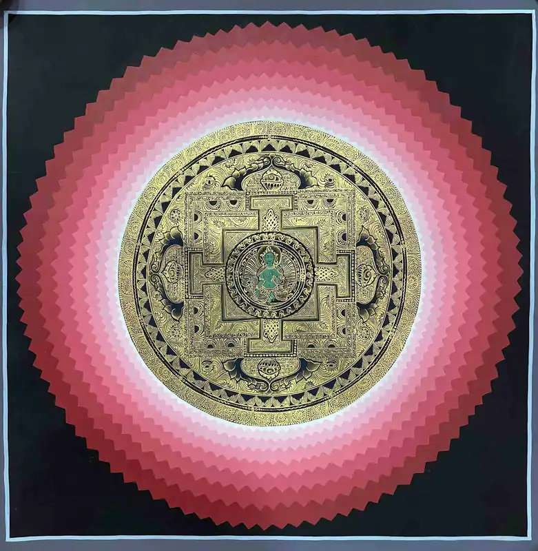 42 cm mandala de Tara verte