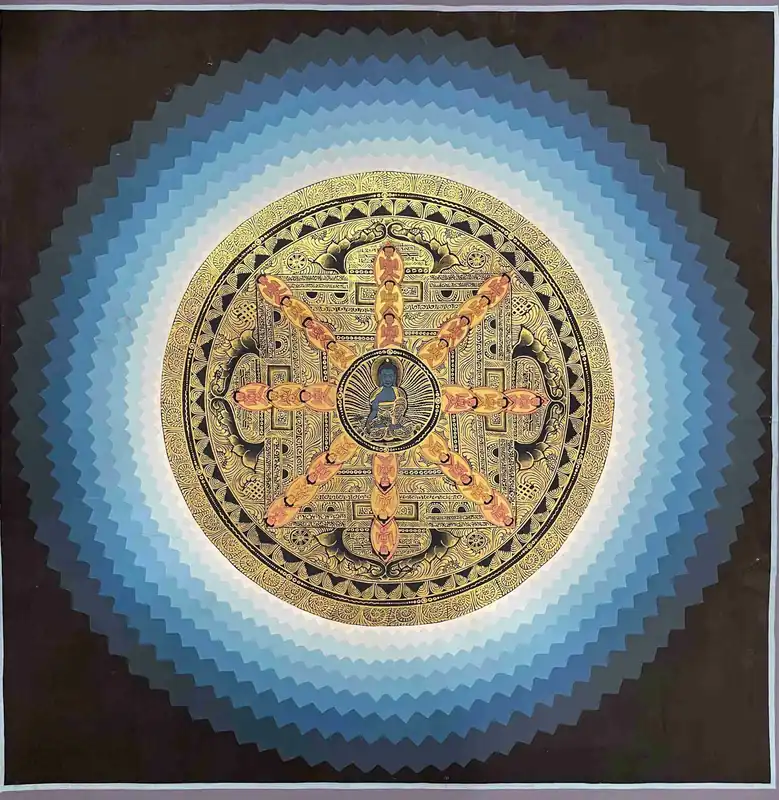 41 cm mandala du Bouddha de médecine