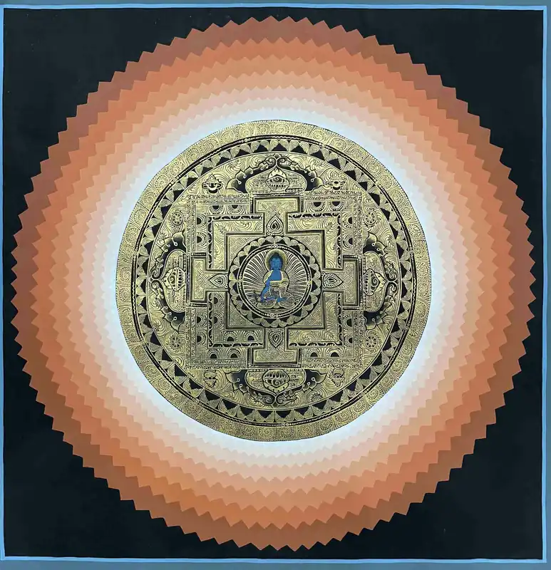 Mandala traditionnel du Bouddha de la médecine