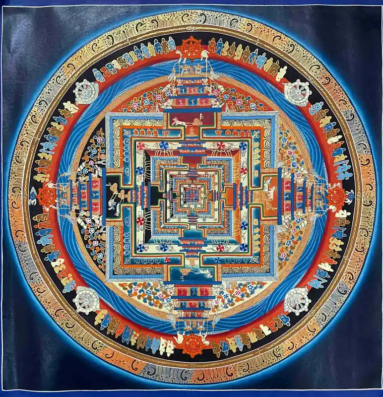 Le mandala tibétain de Kalachakra mesure 48 cm.