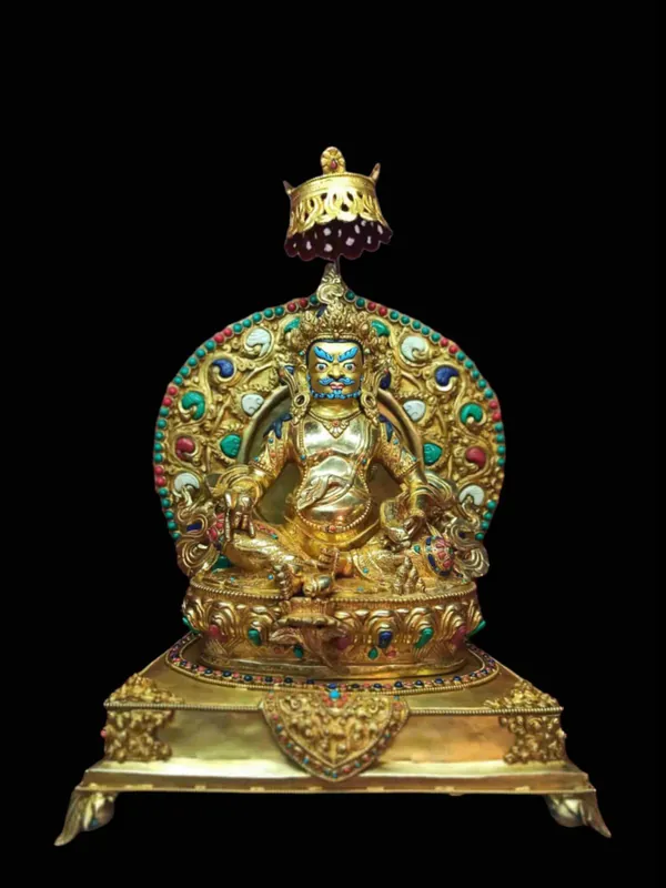 Statue de Jambhala jaune de 46 cm