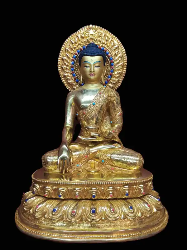 Statue bouddhiste du Bouddha Shakyamuni de 33 cm