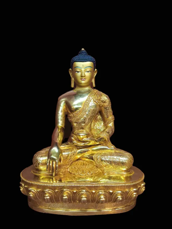 Statue bouddhiste du Bouddha Shakyamuni de 28 cm