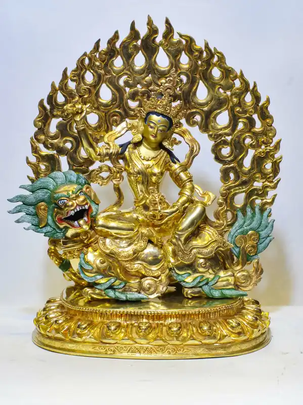 Statue tibétaine de Vajrasattva de 35 cm