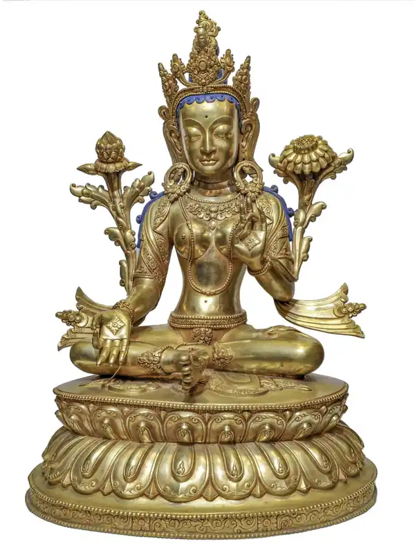Statue de la déesse Tara blanche de 51 cm