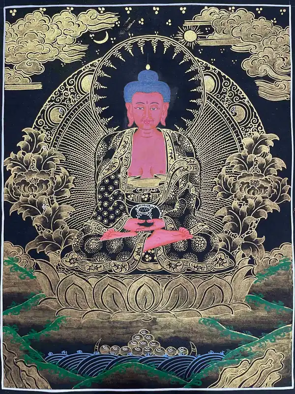 Thangka de Bouddha Amitabha du Népal