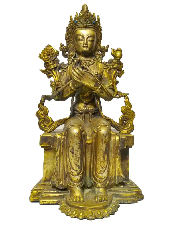 Statue du Bouddha Maitreya de 28 cm