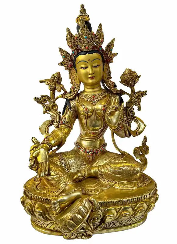 Statue de Tara verte de 38 cm