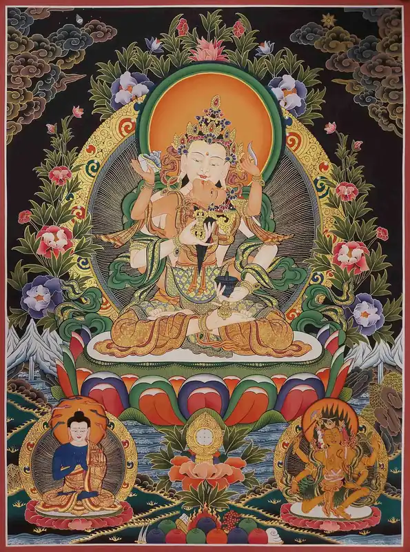 Art bouddhiste de thangka de Vajrasattva