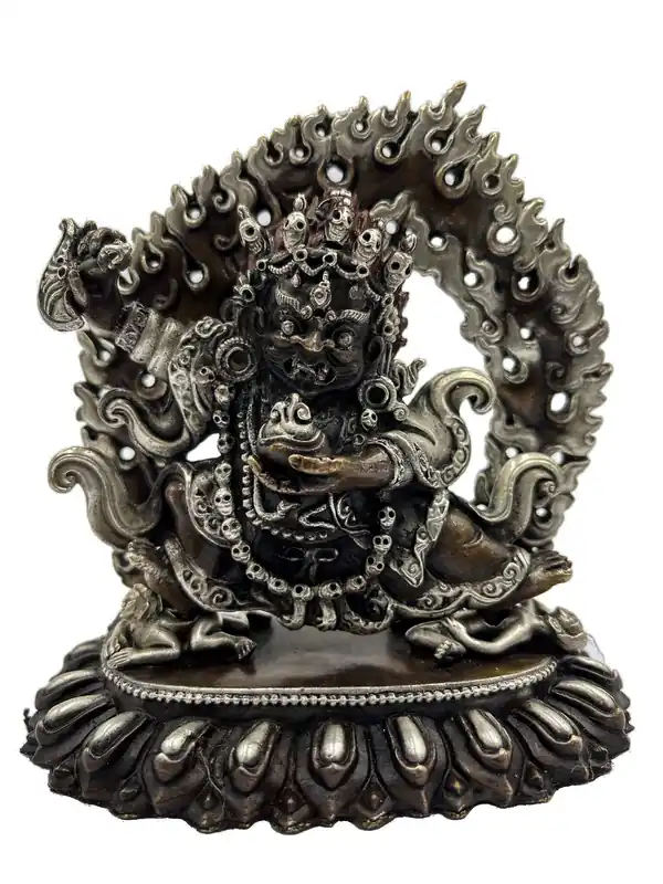Statue de Mahakala noir de 12 cm