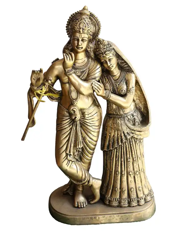 Statue de Radha Krishna de 61 cm