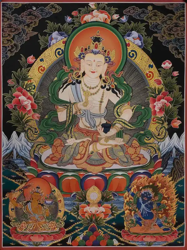 Art traditionnel de thangka de Vajrasattva
